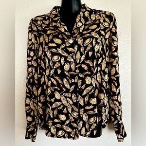 100% silk shirt by Ishyu, size S